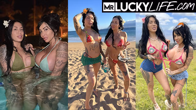 Busty Besties Dayne Marie And Lacey Jane Enjoy An Outdoor Date And Blowjob
