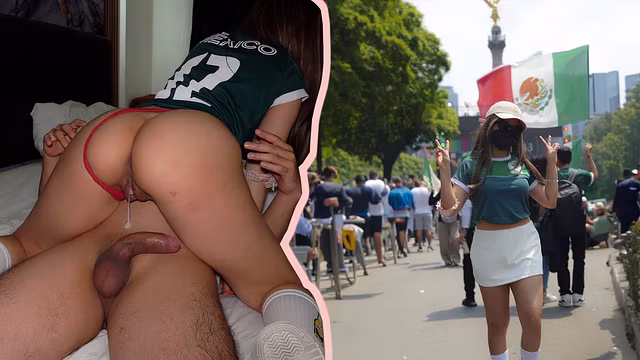 Amateur Dominant With Fan For Money In The Box Vs Mexico!! Cumming Inside Her Vagina At The World Cup!!