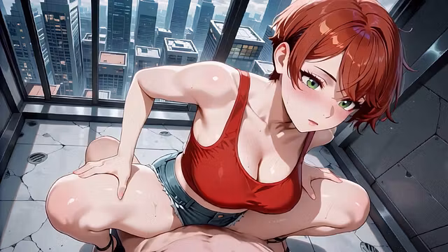 Lustful Red Haired Beauty Futuristic Subway Multiple Passionate Creampies