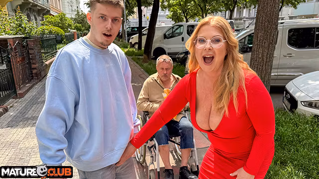 Matureclub - Busty Redhead Wife With Big Naturals Cuckolds Her Wheelchair Hubby